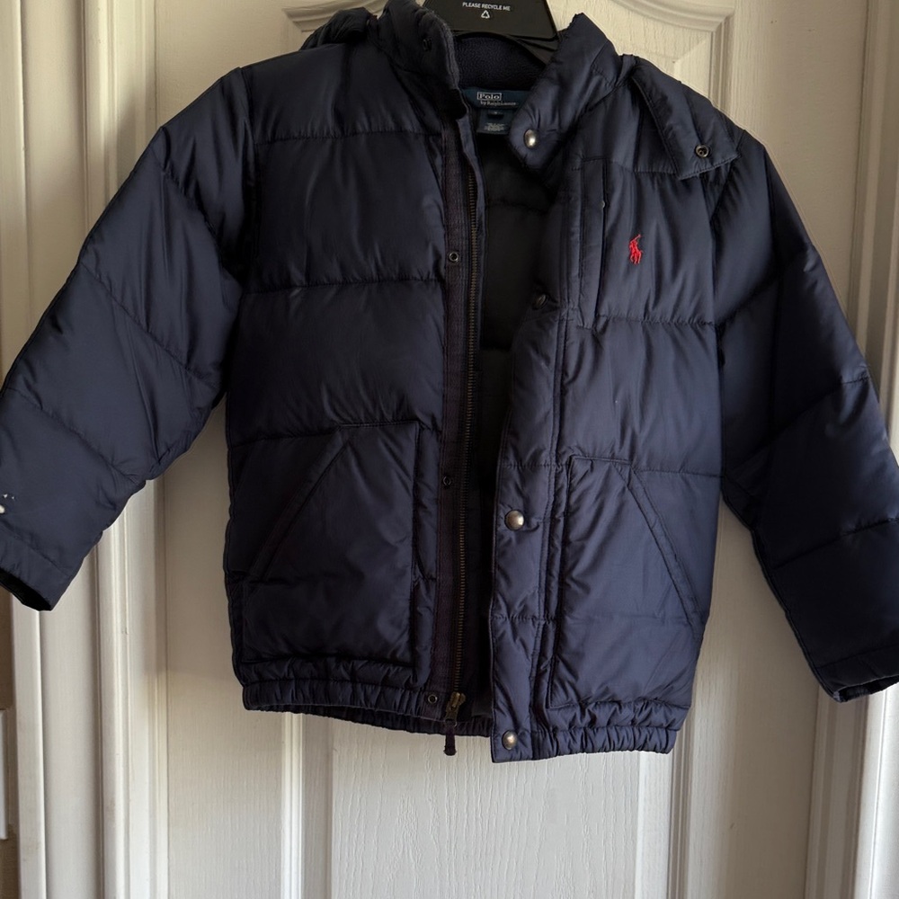 Ralph Lauren Kids Navy Puffer Coat
